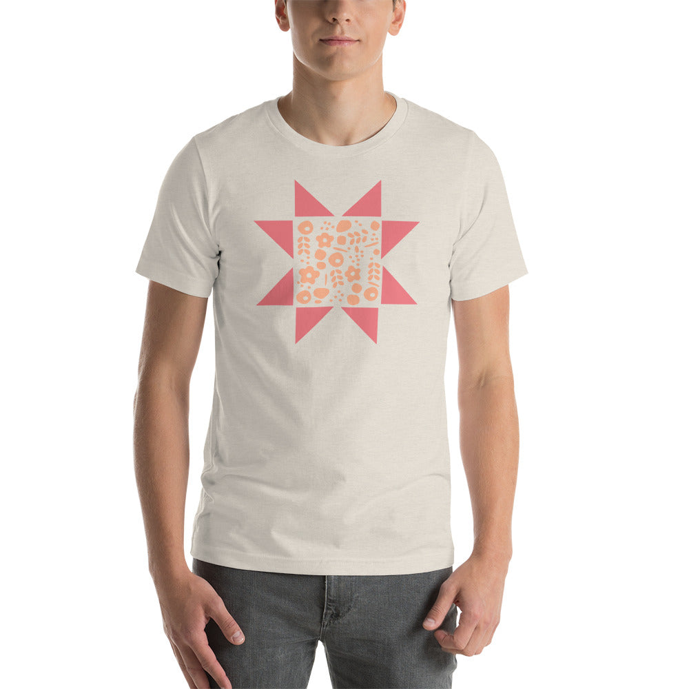 Floral Star Quilt Block Tee (Light Version)
